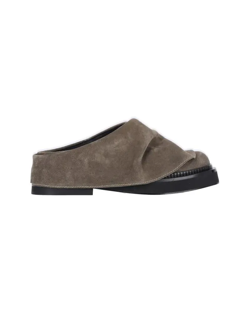 ATTICO Slipper & Pantoletten "Mini Robin" Mules – Taupe Suede beige Beige