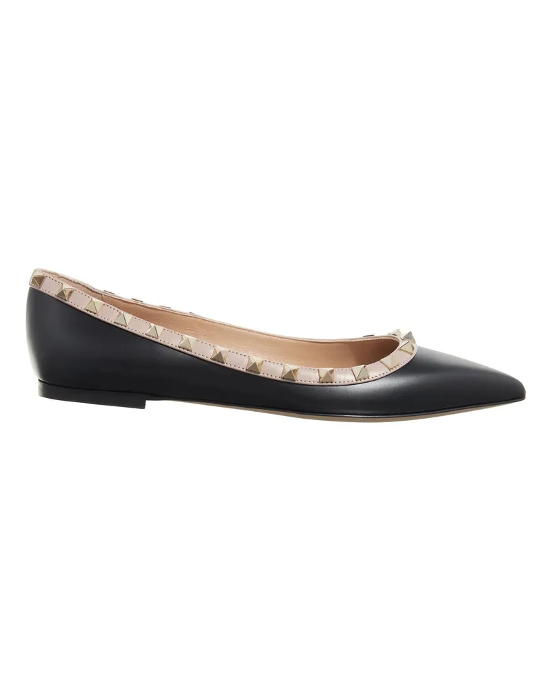 Valentino Garavani Ballerinas Rockstud Ballerina rosa Gold