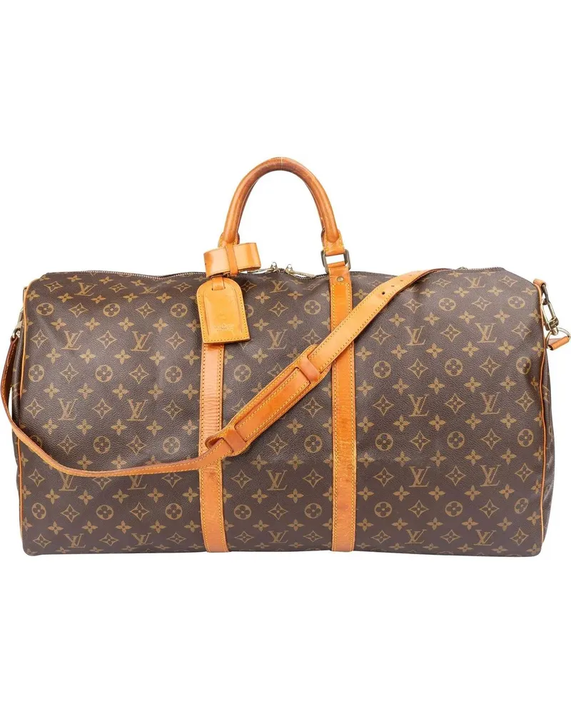 Louis Vuitton Crossbody Bags  Canvas Monogram Keepall 60 Bandoulie braun Braun
