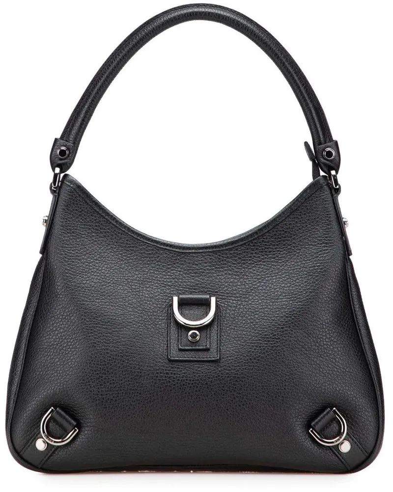 Gucci Hobo Bags Pebbled Leather Abbey D Ring Shoulder Bag schwarz Schwarz