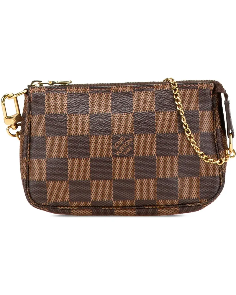 Louis Vuitton Crossbody Bags 2016 Damier Ebene Mini Pochette Accessoires braun Braun