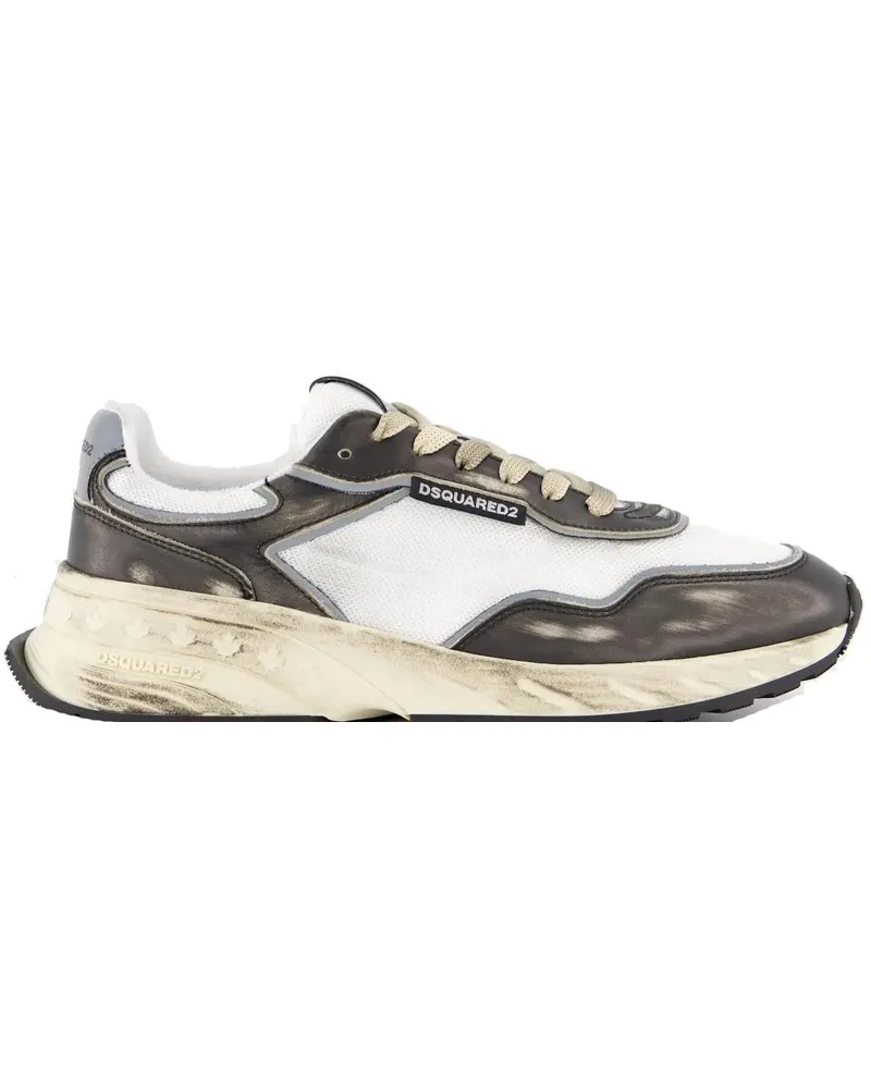 Dsquared2 Low-Top Sneaker Heren Sprinter Sneaker Zwart/Wit bunt Bunt