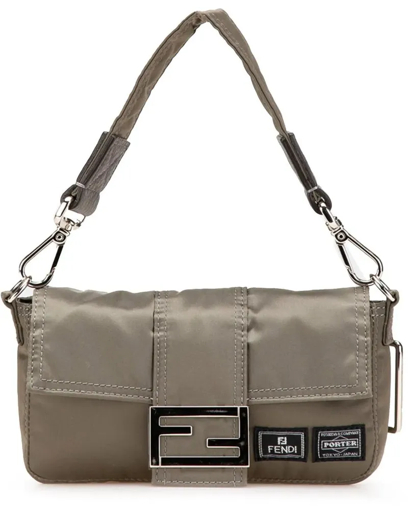 Fendi Hobo Bags 2010-2024 Porter Yoshida Nylon Baguette Satchel braun Braun