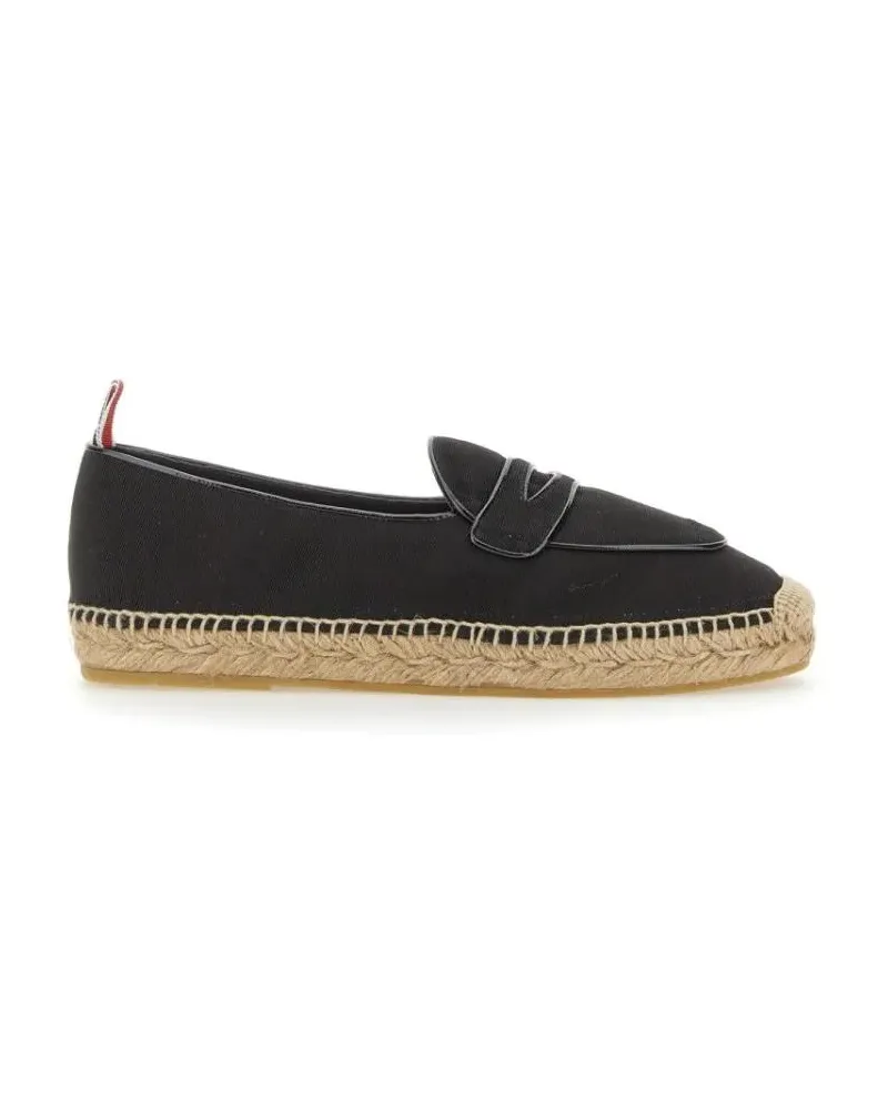 Thom Browne Espadrille Penny Varsity schwarz Schwarz