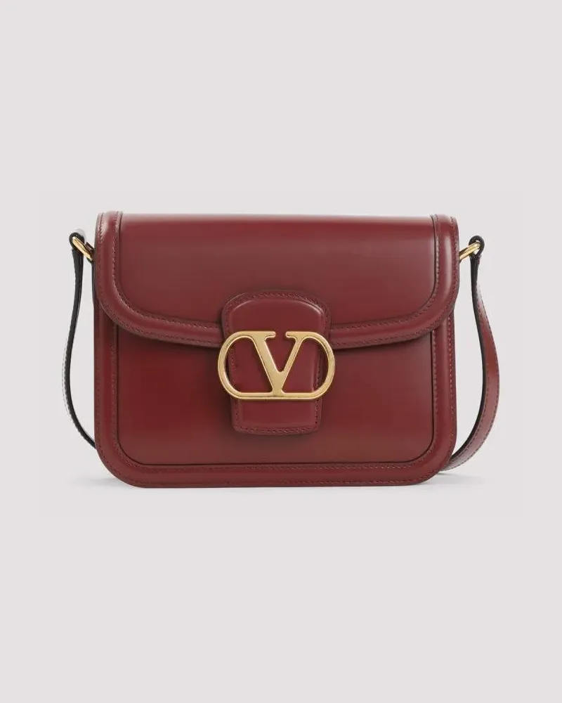 Valentino Garavani Hobo Bags Brick Ruby Calf Leather 9To5 Small Shoulder Bag rot Rot