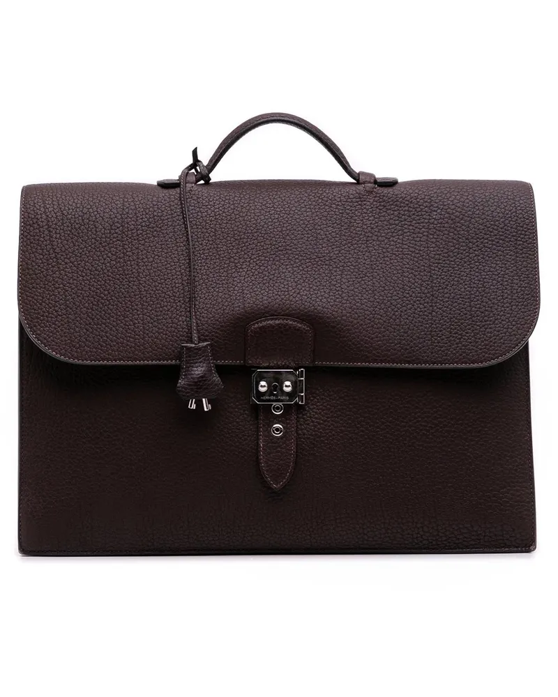 Hermès Crossbody Bags Togo Sac a Depeches 41 braun Braun