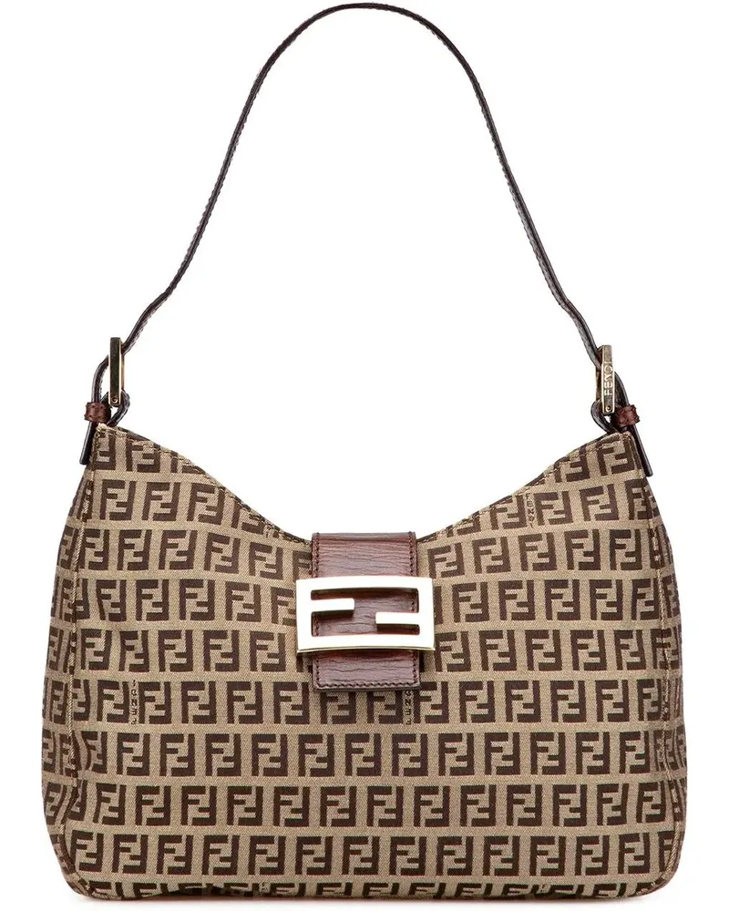 Fendi Hobo Bags Zucchino Canvas Shoulder Bag braun Braun