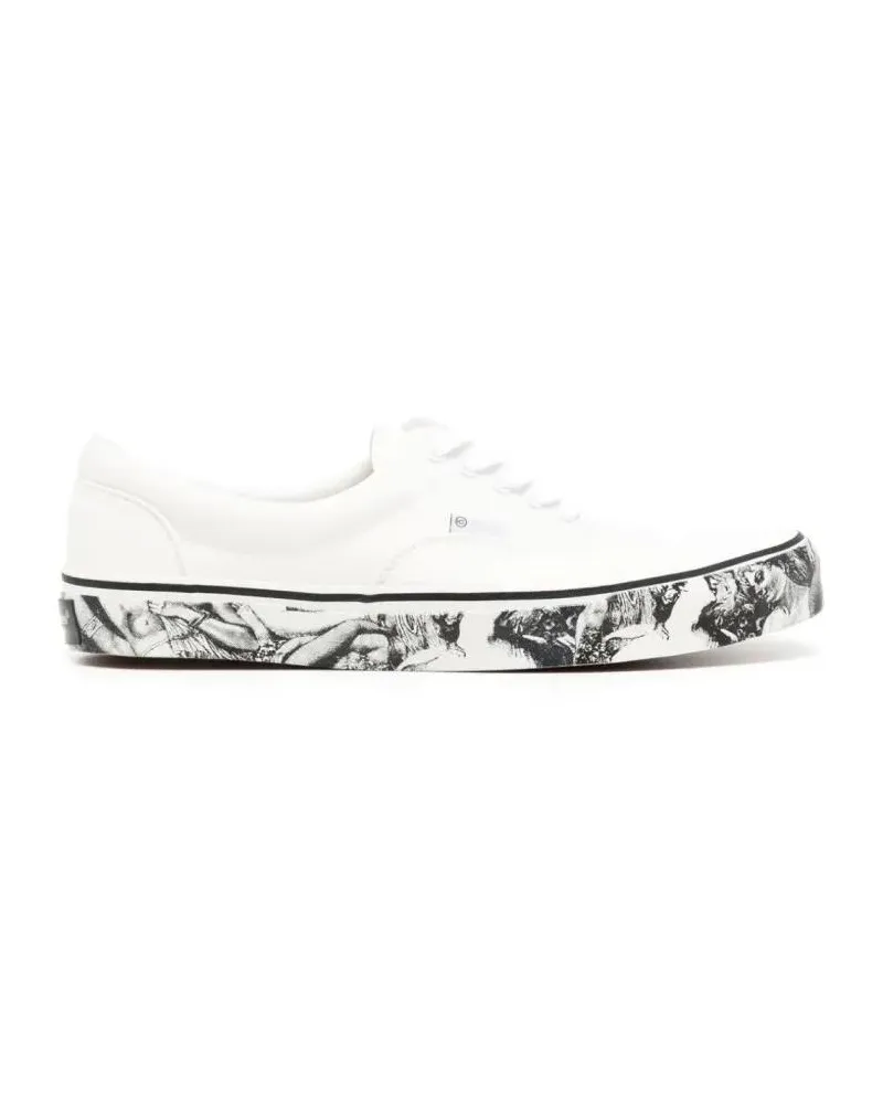 Undercover Low-Top Sneaker Printed Soles Canvas Sneakers weiß Weiß