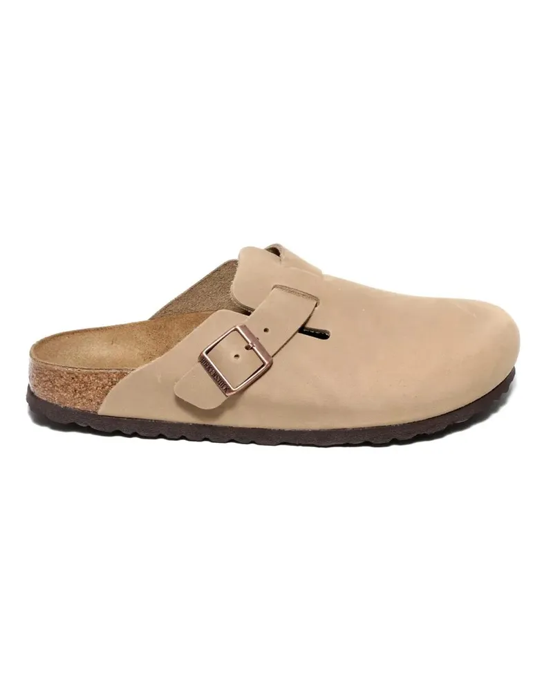 Birkenstock Slipper & Pantoletten Beige Oiled Nabuck Leather Sabot Slipper beige Beige