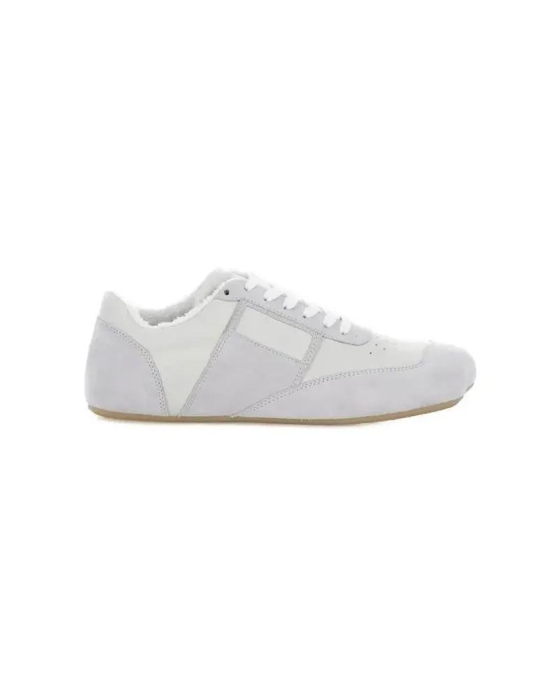 Maison Margiela Low-Top Sneaker White Leather And Suede Sneakers weiß Weiß