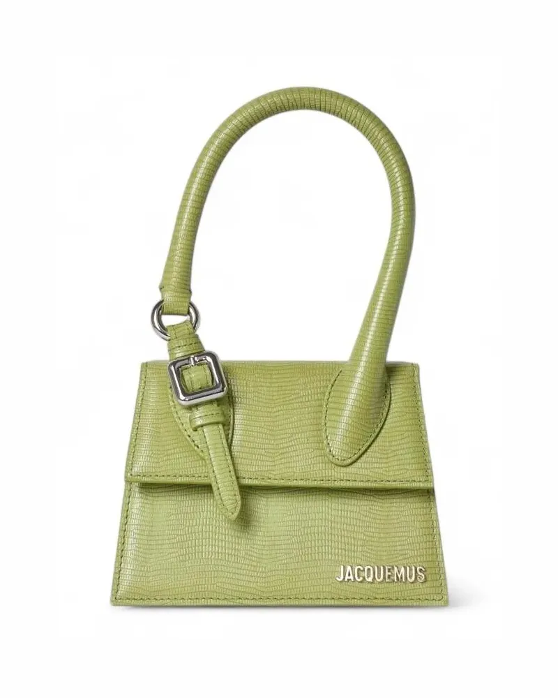 Jacquemus Hobo Bags Le Chiquito Moyen Boucle Python Green grün Grün