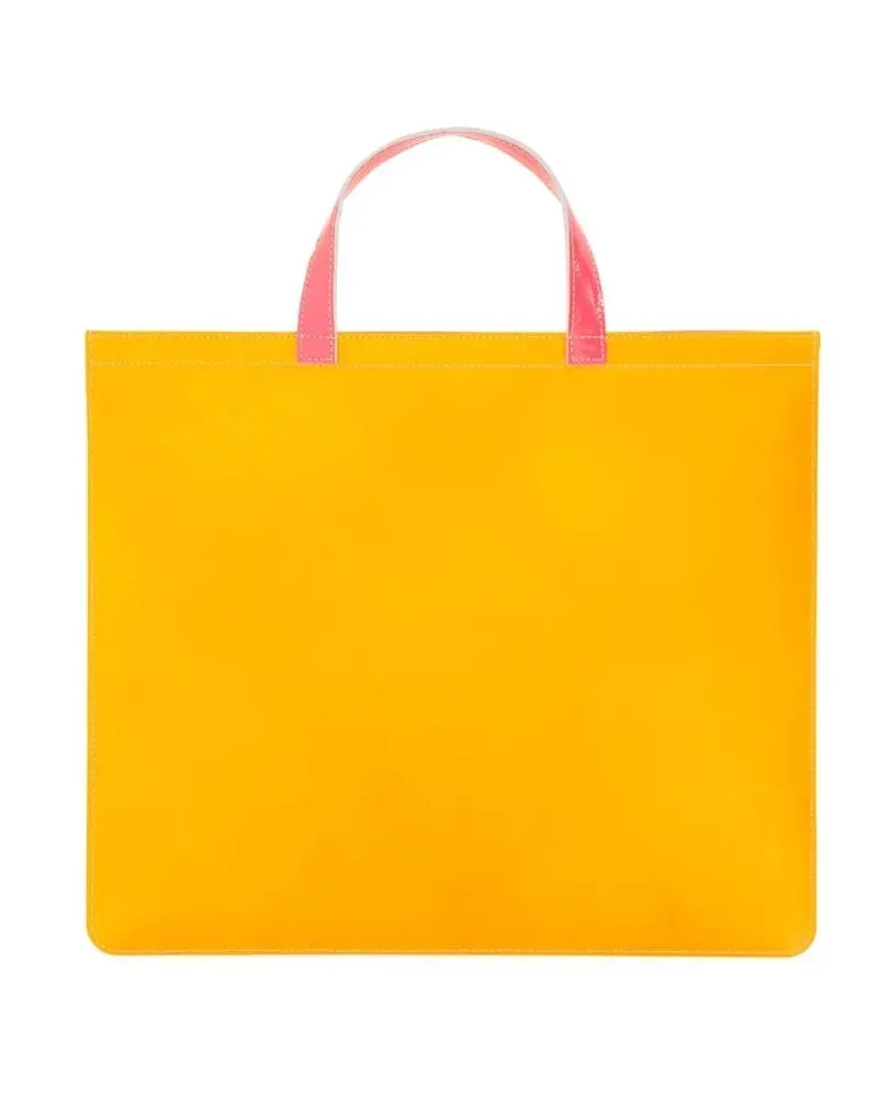 Comme des Garçons Shopper & Totes Super Fluo Leather Tote Bag gelb Gelb