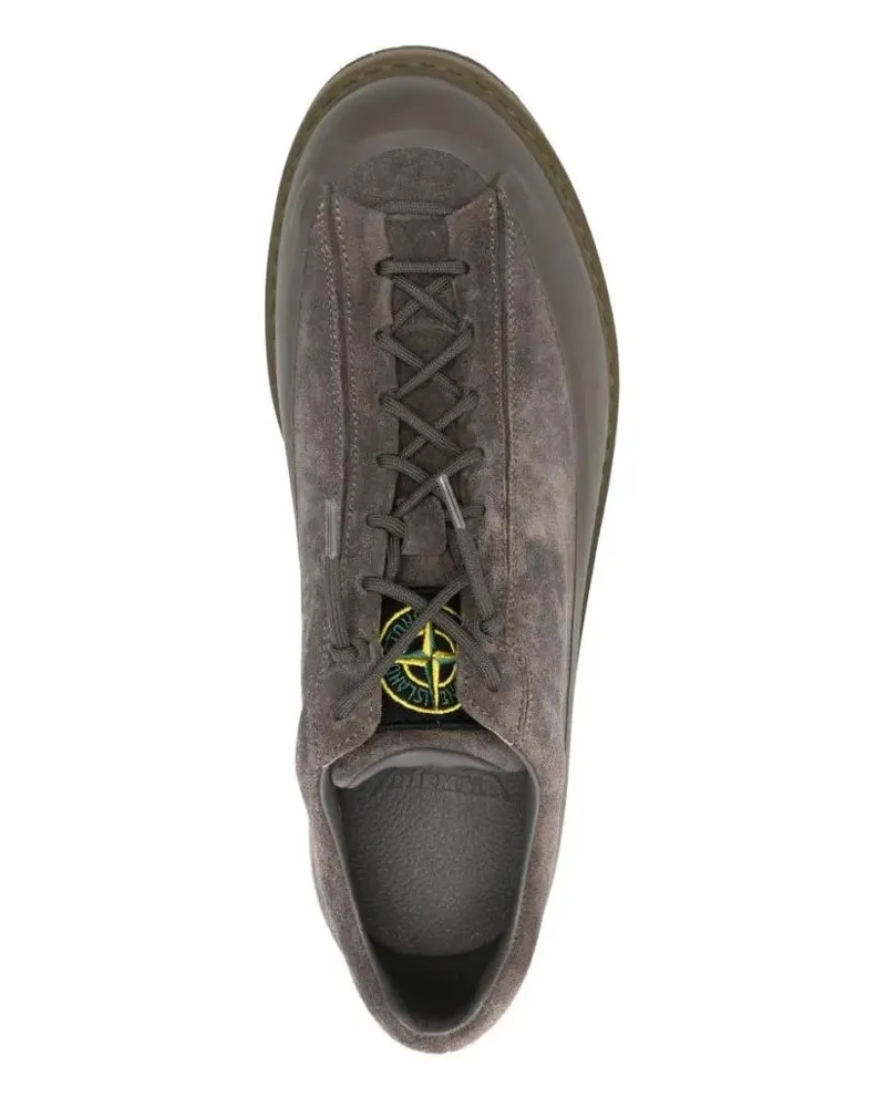 Stone Island Low-Top Sneaker Lace-Up Suede Sneakers grau Grau