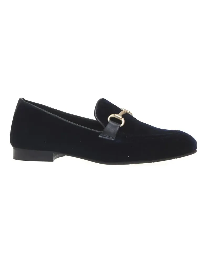 Poesie Veneziane Blue Velvet Horsebit Moccasin blau Blau
