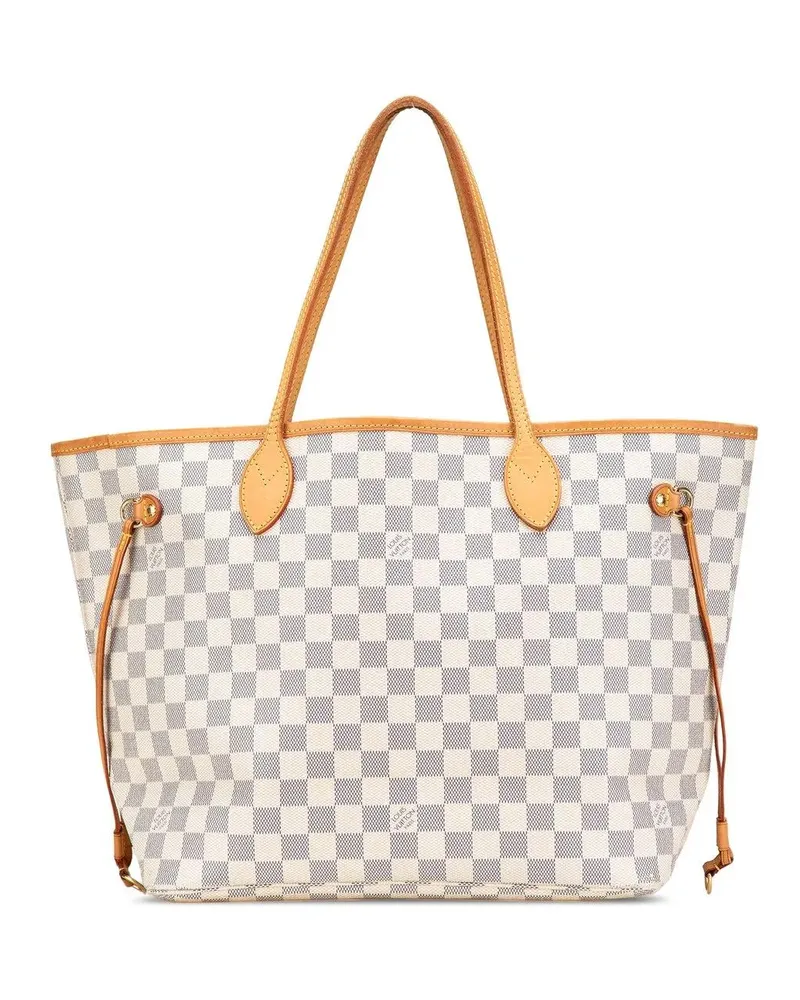 Louis Vuitton Shopper Damier Azur Neverfull MM weiß Weiß