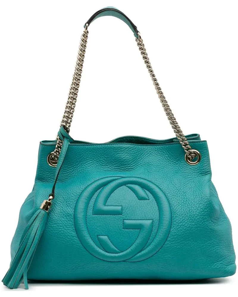 Gucci Shopper Medium Leather Soho Chain Tote blau Blau
