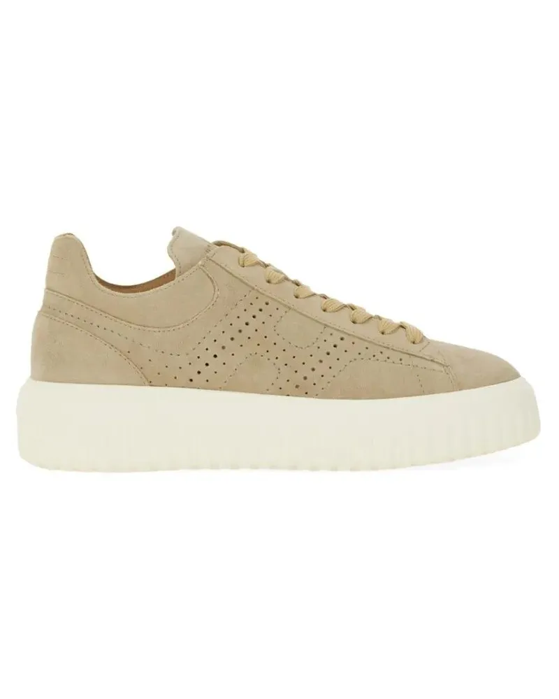 Hogan Low-Top Sneaker Calfskin Suede Sneakers beige Beige