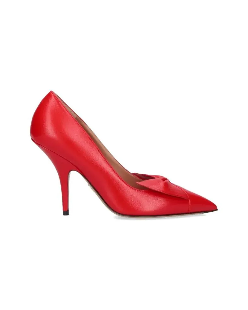 Ferragamo Hohe Schuhe Pointed-Toe Pump With Mid-Height Stiletto Heel rot Rot