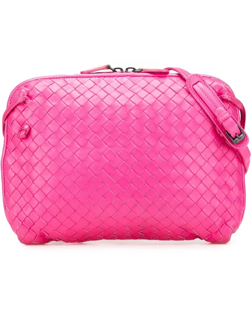 Bottega Veneta Hobo Bags Nappa Intrecciato Nodini Crossbody rosa Gold