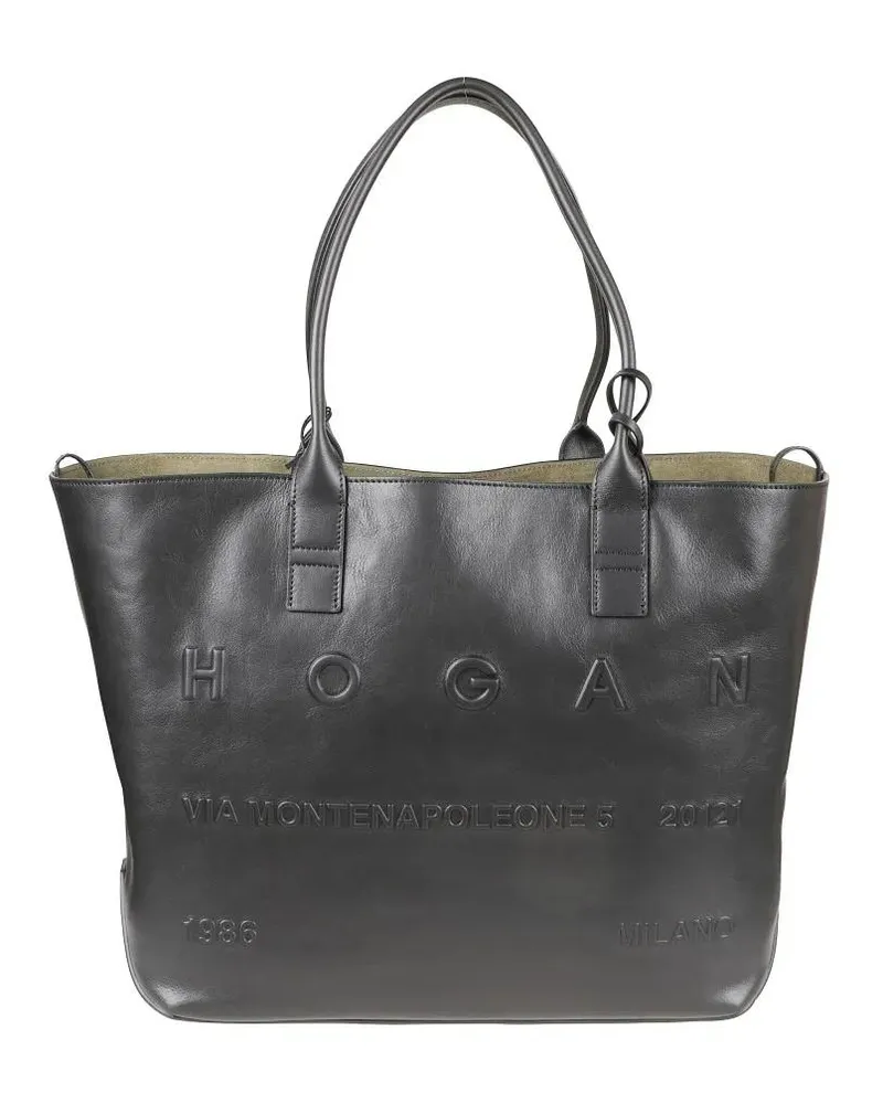Hogan Shopper & Totes Black Tote Bag With Smooth Leather Finish schwarz Schwarz