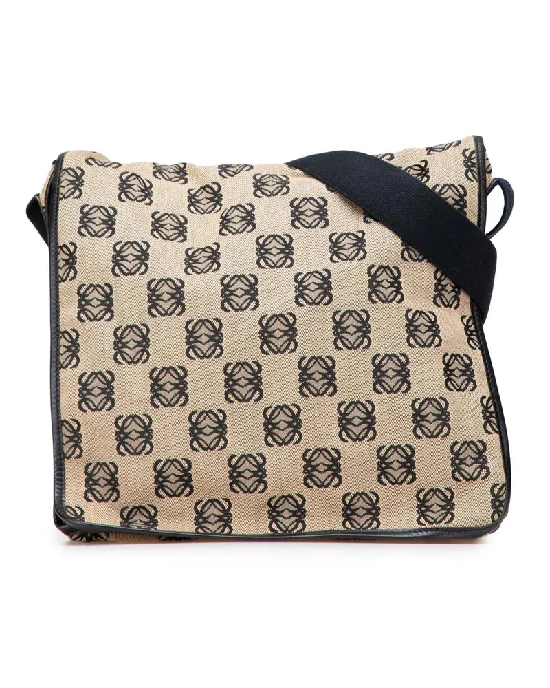 Loewe Hobo Bags Anagram Canvas Messenger Bag braun Braun