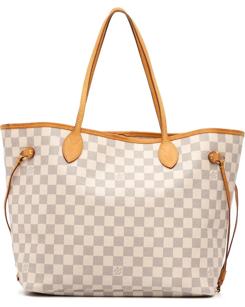 Louis Vuitton Shopper Damier Azur Neverfull MM weiß Weiß