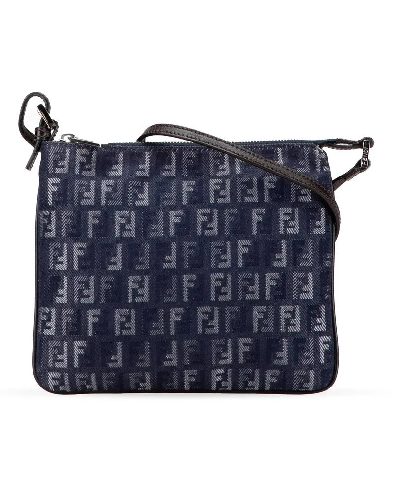 Fendi Hobo Bags Zucchino Denim Crossbody blau Blau