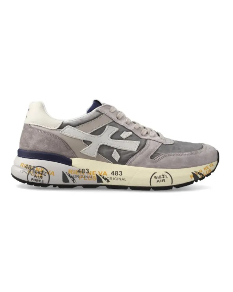 Premiata Low-Top Sneaker Grey Suede And Technical Fabric Sneakers grau Grau