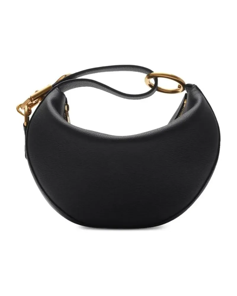 Burberry Crossbody Bags Crescent-Shaped Black Bag With Gold-Tone Hardware schwarz Schwarz