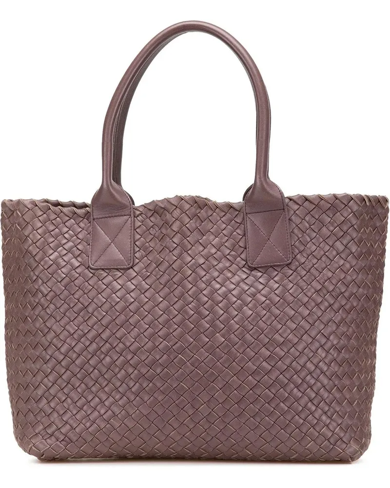 Bottega Veneta Shopper 2009 Mini Lambskin Intreccio Cabat Tote lila Lila