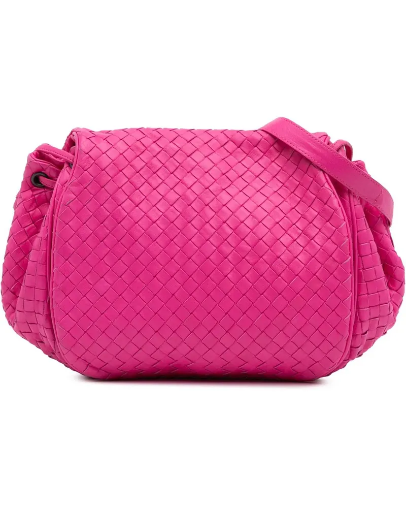 Bottega Veneta Hobo Bags Nappa Intrecciato Flap Crossbody rosa Gold