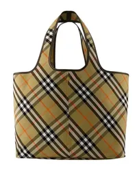 Burberry Tote London Shopper Bag - Cotton - Beige Braun