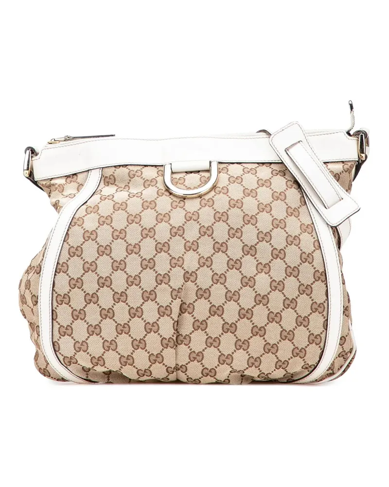 Gucci Hobo Bags GG Canvas Abbey D Ring Crossbody braun Braun
