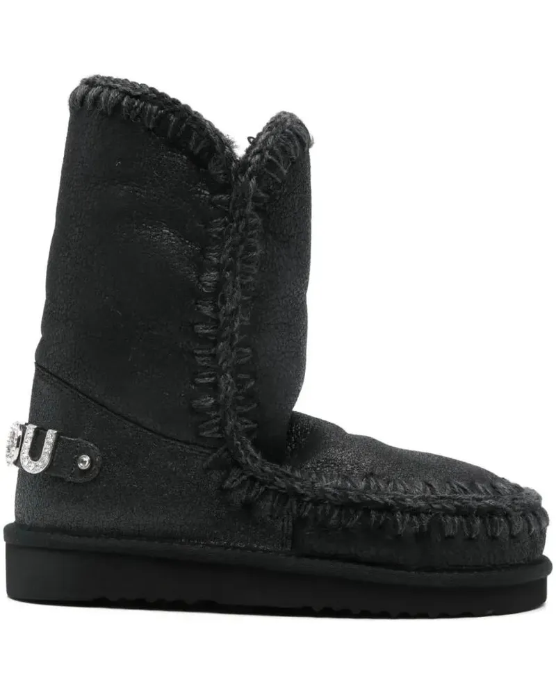 Mou Stiefel Ankle Boots With Plush Sheep Leather Lining schwarz Schwarz