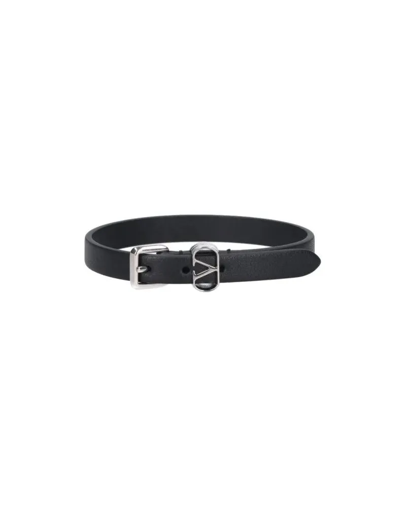 Valentino Garavani Gürtel "Ovalette" Bracelet – Black schwarz Schwarz