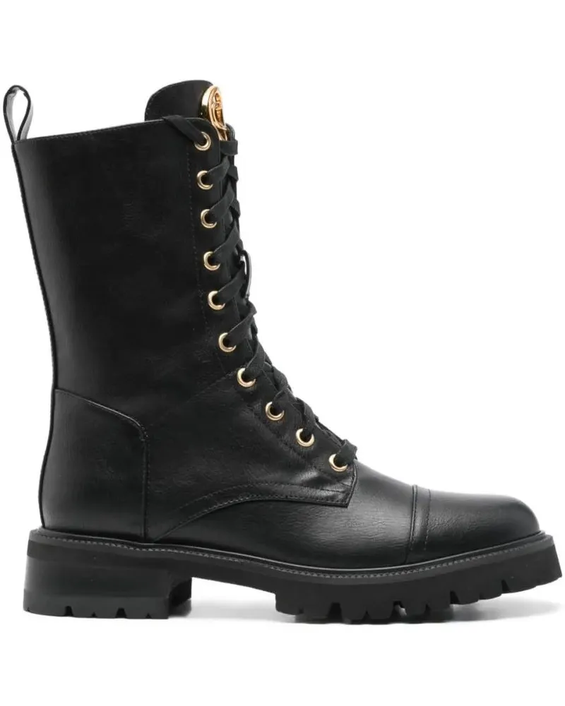 Twin-Set Stiefel Tall Lace-Up Black Boots schwarz Schwarz