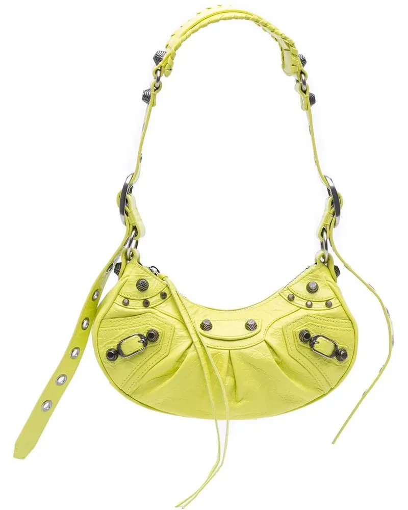 Balenciaga Hobo Bags Lambskin Motocross Le Cagole XS gelb Gelb