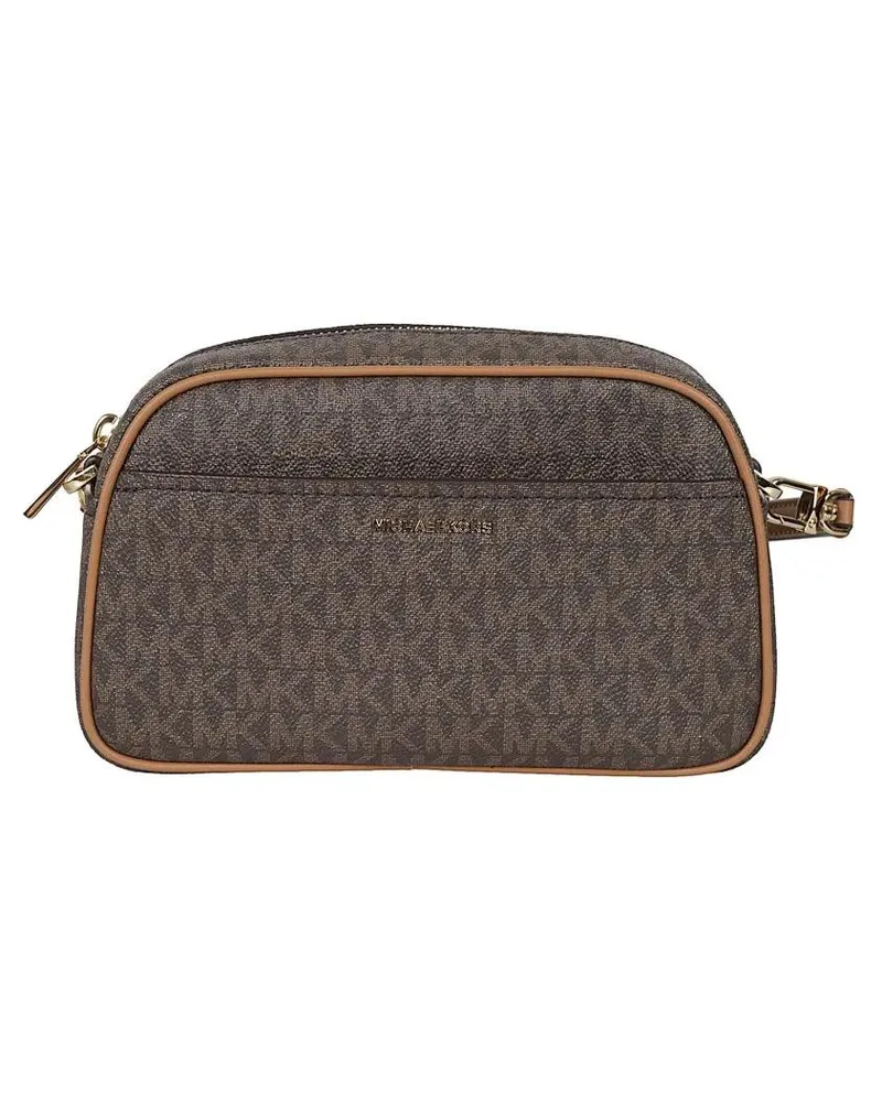 Michael Kors Hobo Bags Compact Coated Canvas Shoulder Bag braun Braun