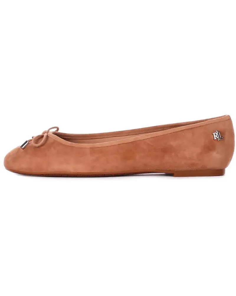 Ralph Lauren Ballerinas Flat Shoes Camel beige Beige