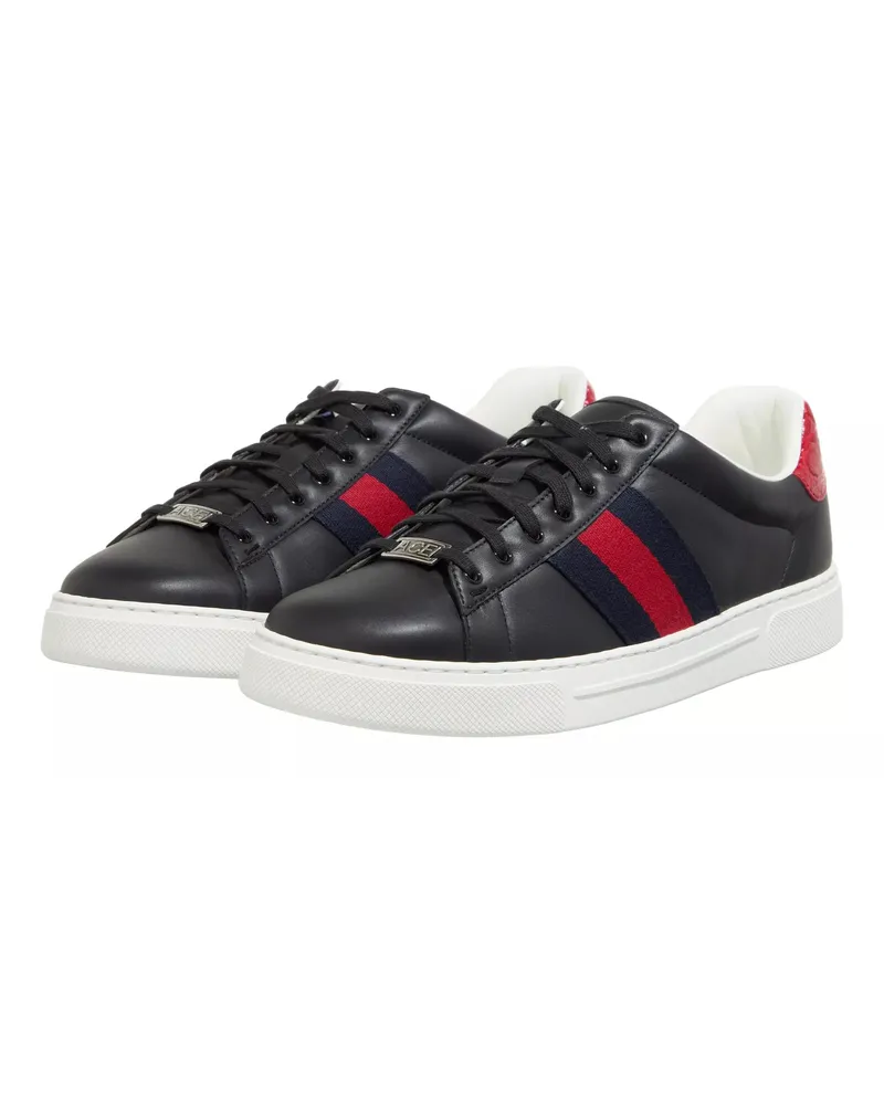 Gucci Low-Top Sneaker Sneaker Ace schwarz Schwarz
