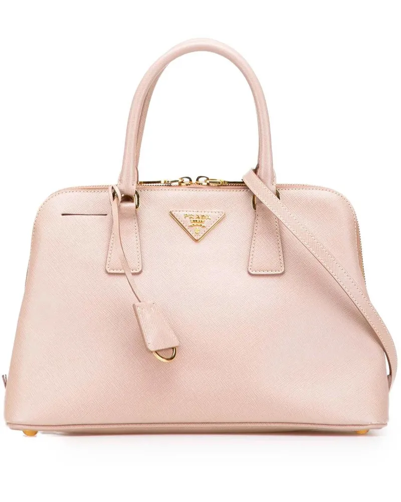 Prada Hobo Bags Medium Saffiano Lux Promenade Satchel rosa Gold
