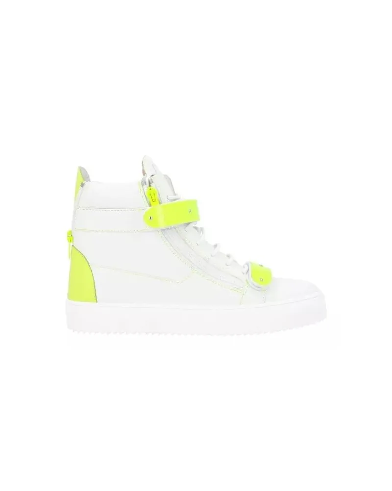 Giuseppe Zanotti Low-Top Sneaker White Leather Sneakers gelb Gelb