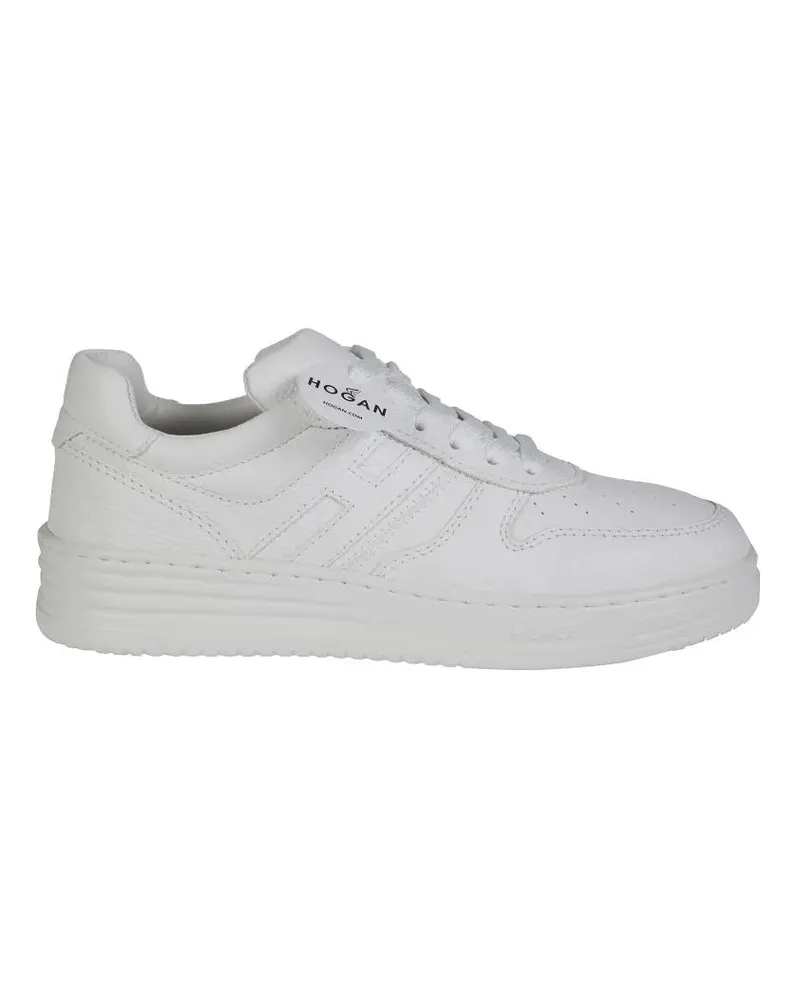 Hogan Low-Top Sneaker Textured Leather Sneakers With Cushioned Sole weiß Weiß