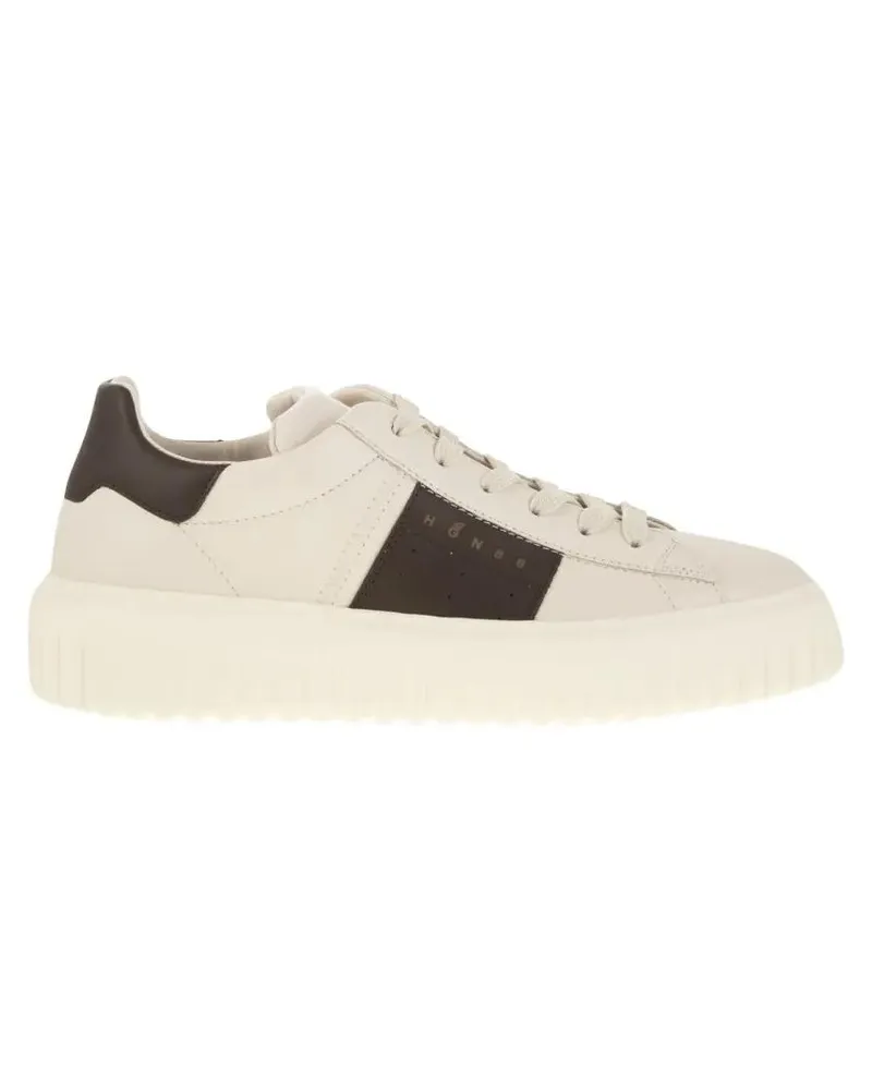Hogan Low-Top Sneaker H-Stripes Leather Trainers beige Beige