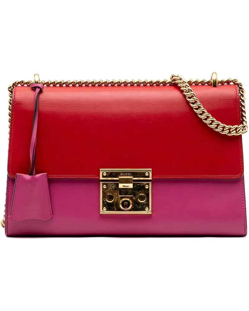 Gucci Hobo Bags Medium Bicolor Leather Padlock Shoulder Bag rosa Gold