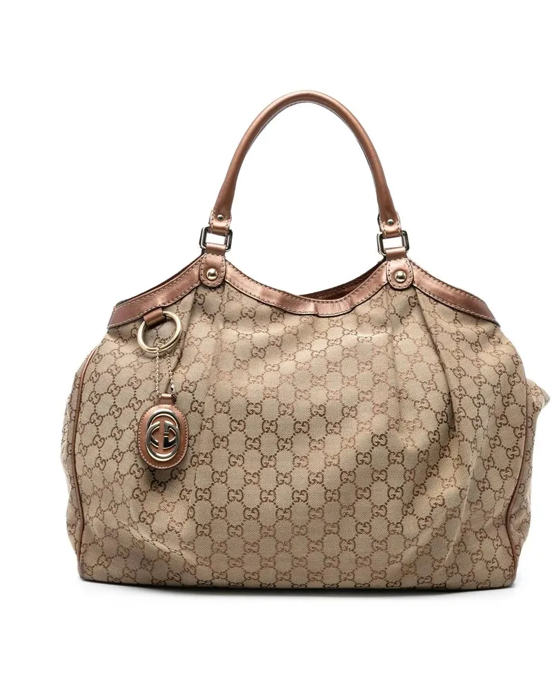 Gucci Shopper Large GG Canvas Sukey Tote braun Braun