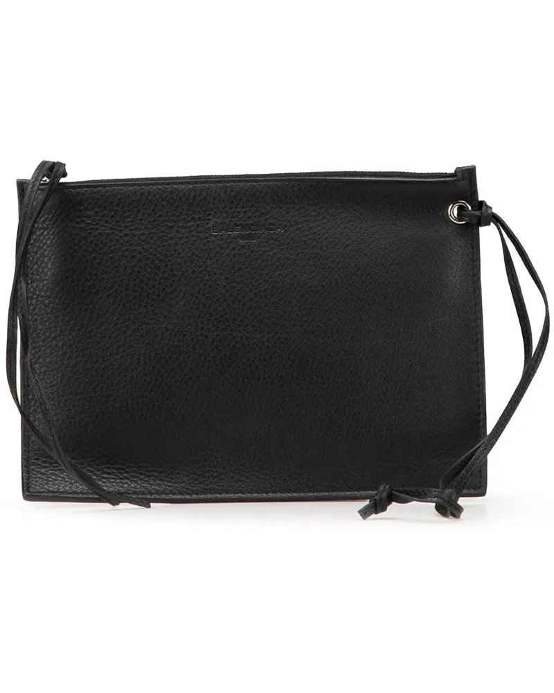 Balenciaga Clutches 2000-2024 Leather Everyday Pouch schwarz Schwarz