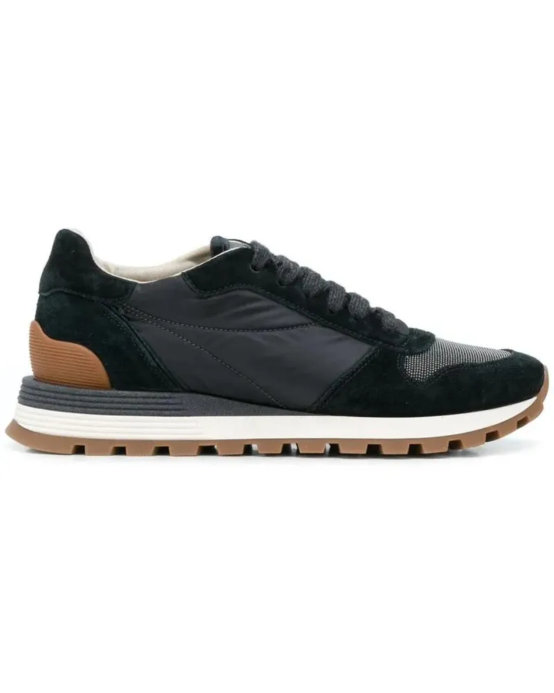 Brunello Cucinelli Low-Top Sneaker Leather Sneakers With Design And Fit schwarz Schwarz