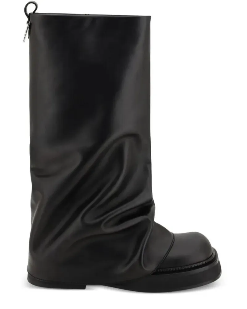 ATTICO Stiefel Pull-On Black Boots With Square Toe schwarz Schwarz