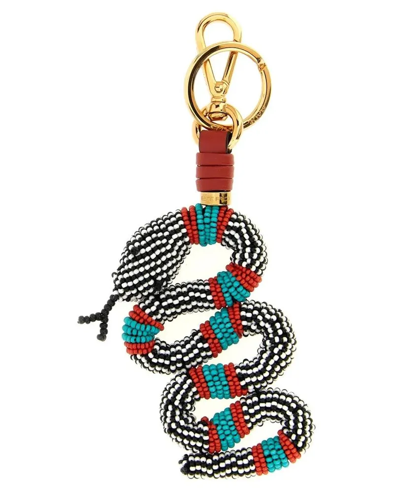 Etro Schlüssel- & Taschenanhänger 'Snake' Keyring gray Grau
